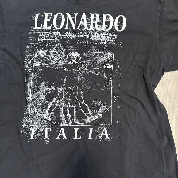 Vintage Leonardo Italia Black Men’s T-Shirt Size XL - Picture 5 of 5